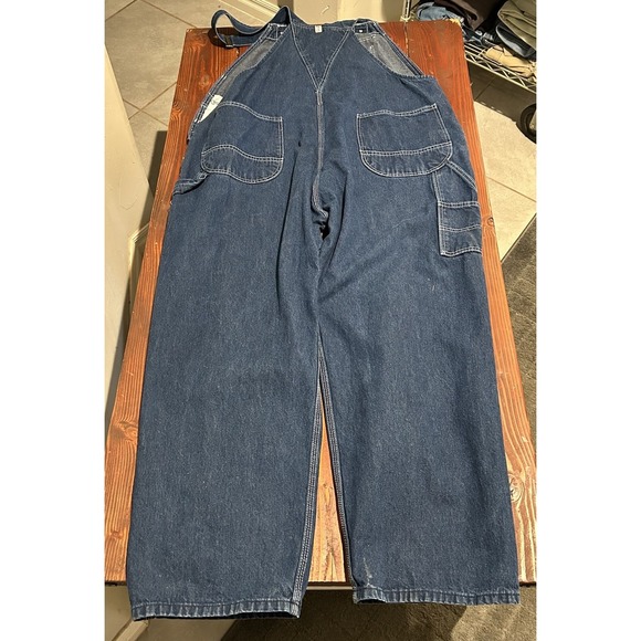 Key Imperial Overalls Mens 44x29 Denim Workwear Carpenter Utility "Read" - Picture 14 of 16